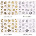 16pcs Deer Head Snowflake Christmas Nail Stickers Set